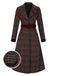 [Pre-Sale] Red 1930s Notched Collar Glen Check Coat