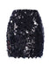 1980s Party Sequined Mini Pencil Skirt