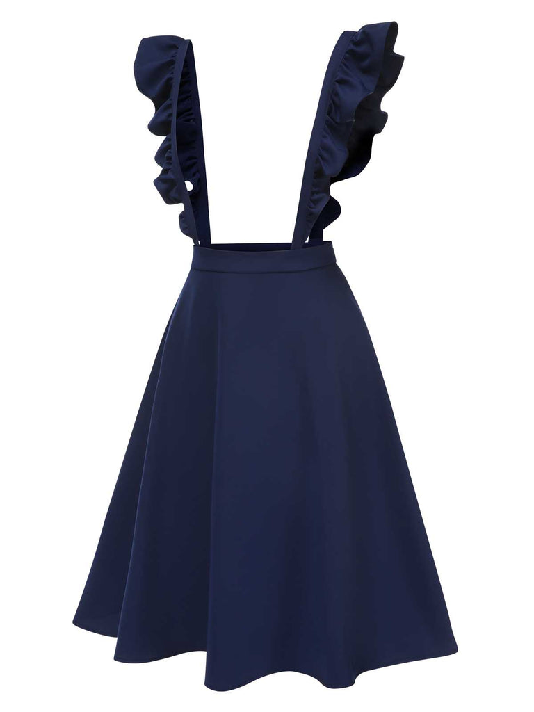 [Pre-Sale] Blue 1950s Ruffles Pinafore Skirt