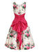 [Pre-Sale] Multicolor 1950s Back Bow Antique Floral Dress