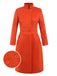 [Pre-Sale] Orange 1960s Solid Three-Quarter Sleeves Coat