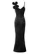 1930s Slit Spaghetti Straps Velvet Dress