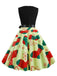 1950s Christmas Print Swing Dress With Ribbon