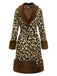 [Pre-Sale] Brown 1960s Faux Fur Trim Leopard Coat