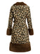 [Pre-Sale] Brown 1960s Faux Fur Trim Leopard Coat