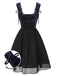 [Pre-Sale] Deep Purple 1950s Glitter Velvet Bow Dress