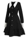 Black & White 1960s Doll Collar Skater Dress