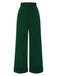 [Pre-Sale] Green 1950s High-Waisted Wide-Leg Pants