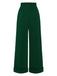 [Pre-Sale] Green 1950s High-Waisted Wide-Leg Pants