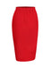 [Pre-Sale] Red 1960s Solid Pleated Pencil Skirt