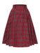 [Pre-Sale] Red 1950s Scottish Plaid Pleated Skirt