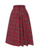 [Pre-Sale] Red 1950s Scottish Plaid Pleated Skirt