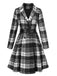 [Pre-Sale] 1950s Lapel Plaids Chain Belted Coat