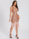 1920s V-Neck Symmetrical Pattern Tassel Sequined Dress