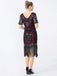 1920s Fringe Sequin Flapper Dress