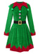 Green 1940s Christmas Elf Dress Set