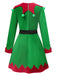 Green 1940s Christmas Elf Dress Set