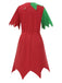 1980s Jagged Christmas Hem Elf Costume Dress Set