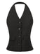 Black 1930s Halter Neck Vest Top