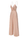 Pink 1930s Satin Spaghetti Straps Jumpsuit