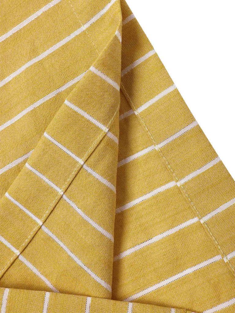 [Pre-Sale] 2PCS Yellow 1950s Stripes Tie-Front Blouse & Shorts