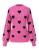 1950s Heart Dots Knitted Solid Sweater