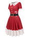 Red 1950s Christmas Candy Cane Dress