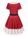 Red 1950s Christmas Candy Cane Dress