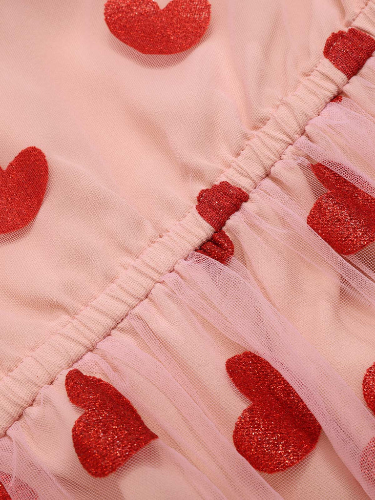 [Pre-Sale] Pink 1950s Halter Heart Mesh Dress