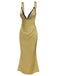 [Pre-Sale] Champagne 1930s Strap Deep V-Neck Mermaid Dress