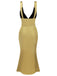 [Pre-Sale] Champagne 1930s Strap Deep V-Neck Mermaid Dress