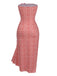 Pink 1930s Heart Bow Fishtail Dress