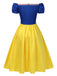 1950s Off-Shoulder Puff Sleeve Princess Bow Dress