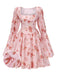 Pink 1960s Square Neck Floral Skater Dress