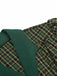 [Pre-Sale] Dark Green 1940s Lapel Plaids Blouse