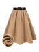 [Pre-Sale] Brown 1950s A-Line Belted Skirt