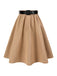 [Pre-Sale] Brown 1950s A-Line Belted Skirt