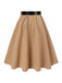 [Pre-Sale] Brown 1950s A-Line Belted Skirt