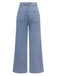 Blue 1940s Button Wide-Leg Denim Jeans