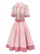 [Pre-Sale] Pink 1940s Pure Cotton Strawberry Belted Dress