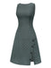 [Pre-Sale] Gray 1940s Heart Dots Sleeveless Dress