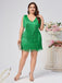 [Plus Size] Green 1920s V-Neck Tassels Flapper Dress