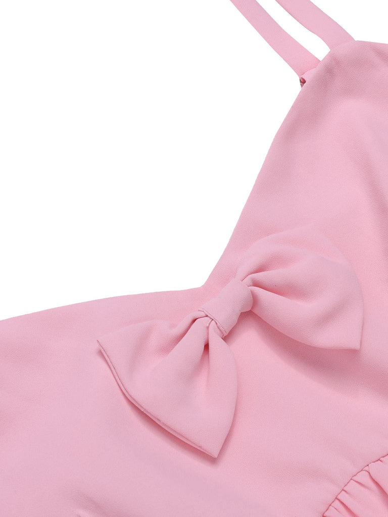 [Pre-Sale] [Plus Size] 2PCS Pink 1950s Knitted Cardigan & Bow Cake Dress