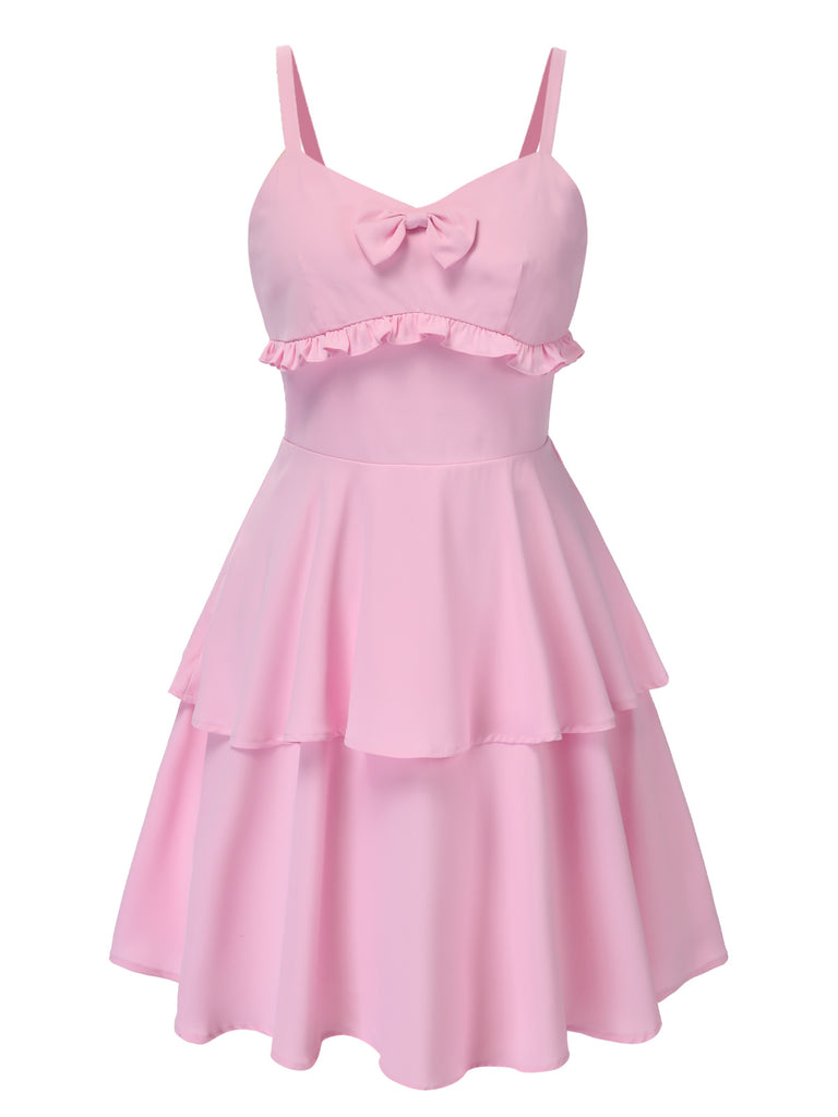 [Pre-Sale] [Plus Size] 2PCS Pink 1950s Knitted Cardigan & Bow Cake Dress