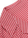 [Pre-Sale] Red 1940s Gingham Plaid Crop Blouse