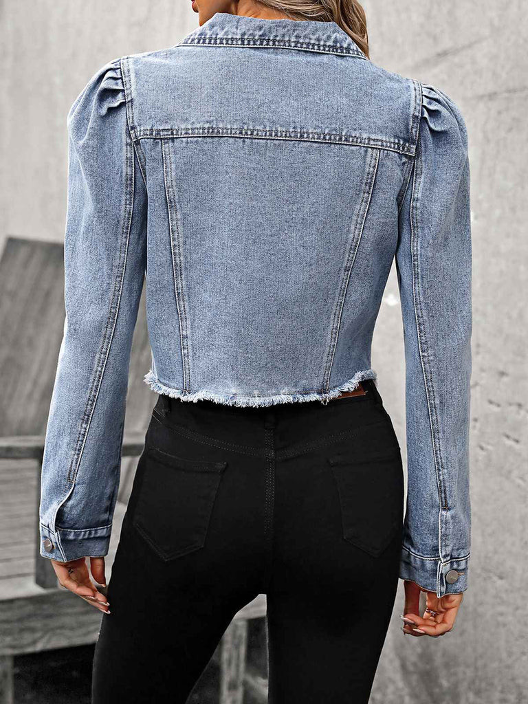 Light Blue 1970s Short Denim Jacket