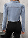 Light Blue 1970s Short Denim Jacket