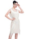 1920s Gatsby Sheer Neck Tassel Sequins Dress