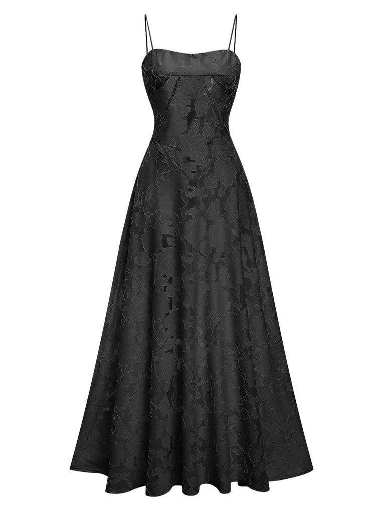 1930s Sexy Sheer Floral Maxi Dress