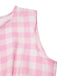 [Pre-Sale] Pink 1950s Plaids Patchwork Button Sleeveless Dress